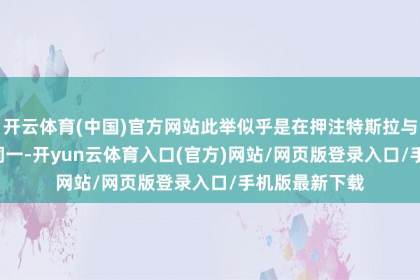 开云体育(中国)官方网站此举似乎是在押注特斯拉与SpaceX进行同一-开yun云体育入口(官方)网站/网页版登录入口/手机版最新下载
