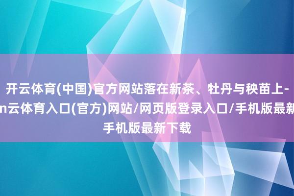 开云体育(中国)官方网站落在新茶、牡丹与秧苗上-开yun云体育入口(官方)网站/网页版登录入口/手机版最新下载