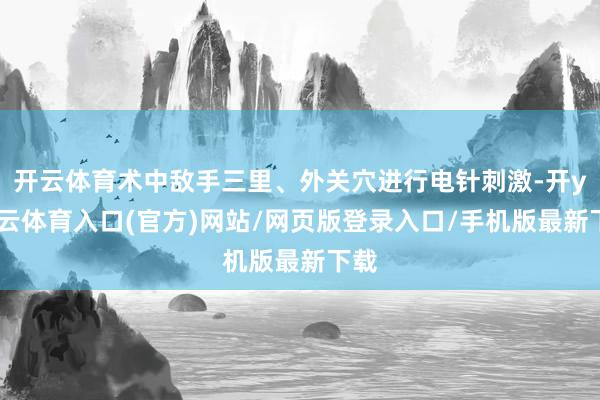 开云体育术中敌手三里、外关穴进行电针刺激-开yun云体育入口(官方)网站/网页版登录入口/手机版最新下载